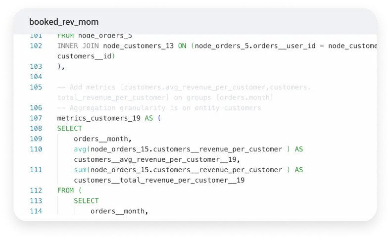 Generated SQL statement with multiple CTEs