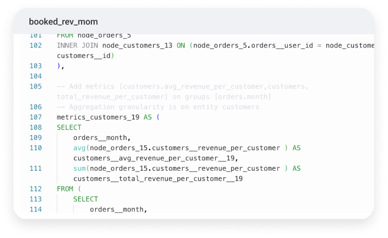 Generated SQL statement with multiple CTEs